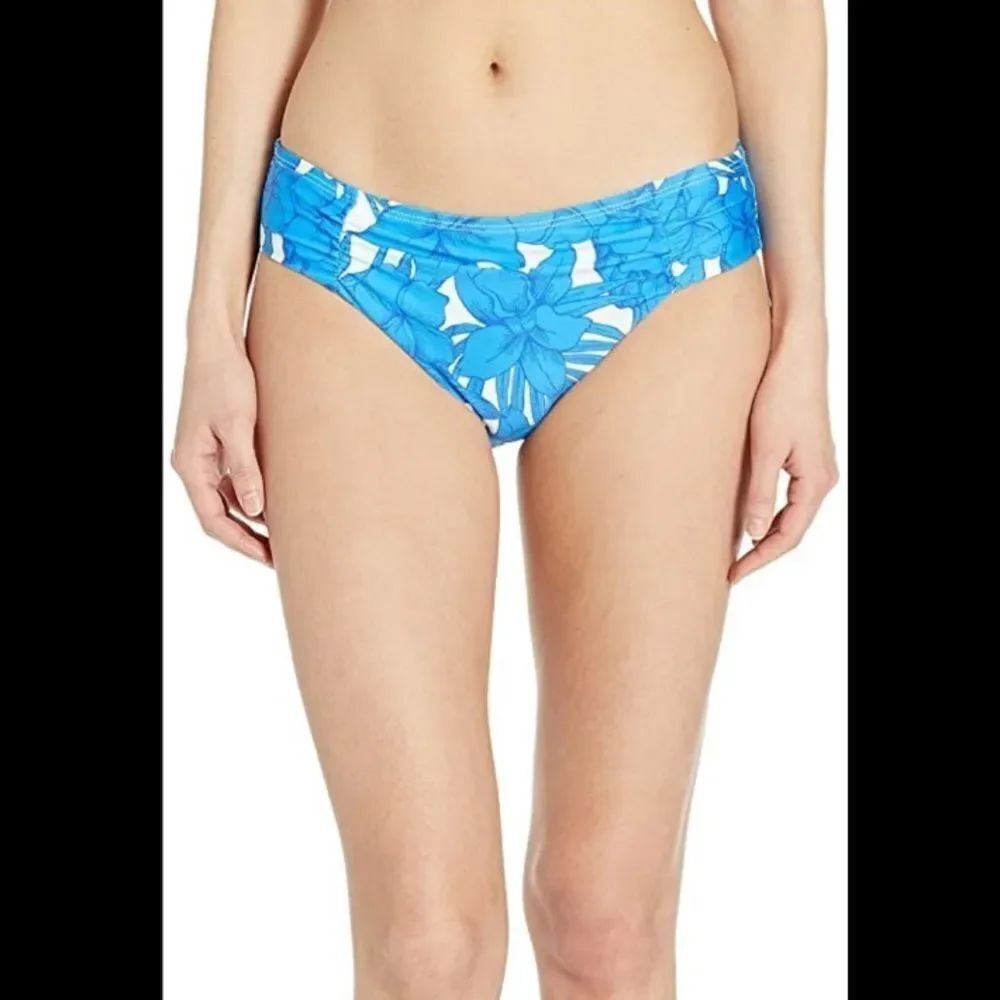 Athena Waimea Bay Blue Shirred Hipster Bottom NEW